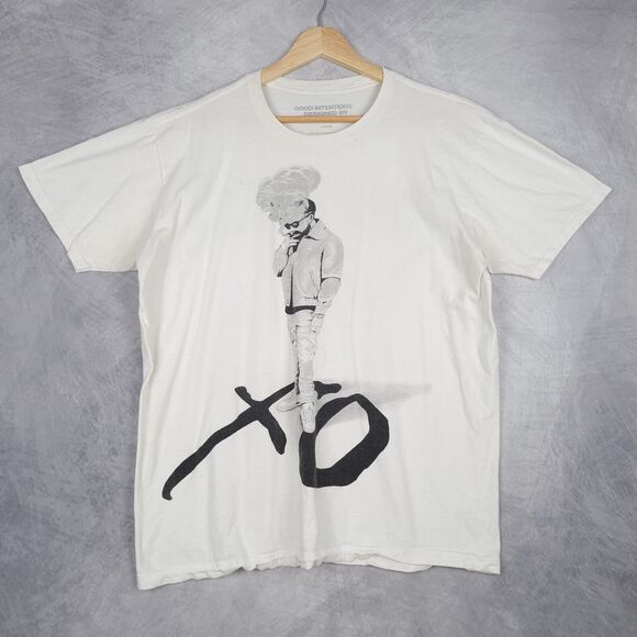Good Intentions Nav x Virgil Abloh Sketches T Shirt Mens Large White Black Graph - Picture 1 of 16